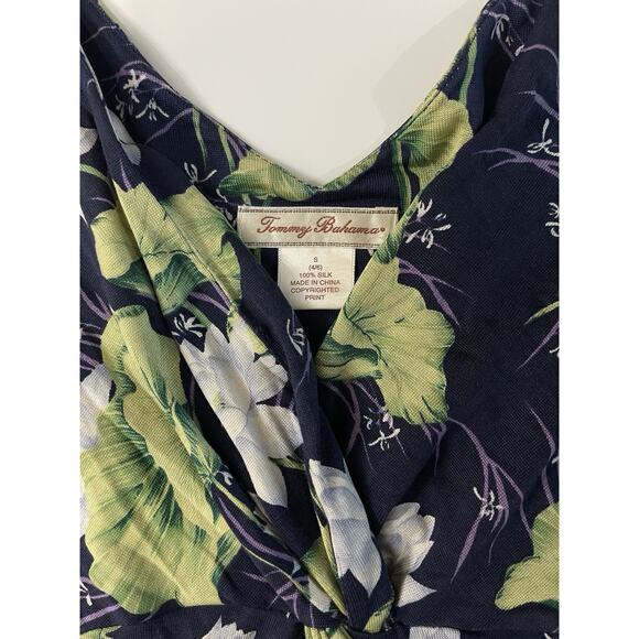 Tommy Bahama Womens 100% Silk Floral V Neck Sleeveless Dress Sz S (4-6) - Picture 2 of 5
